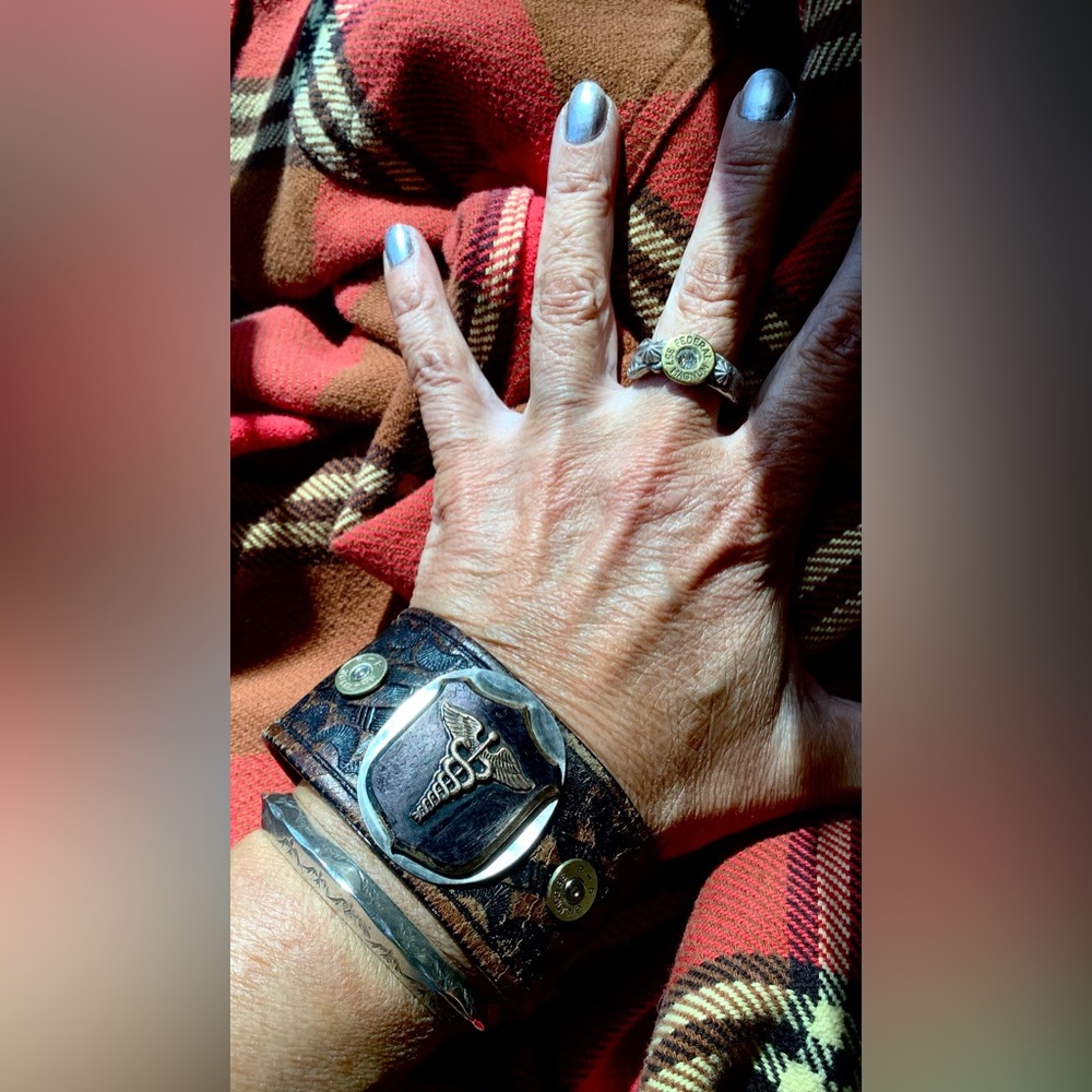 Leather cuff, up to 7 1/2” wrist